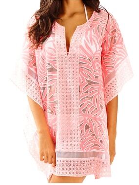 Women’s Pink Lace Beach Cover-Up Tunic